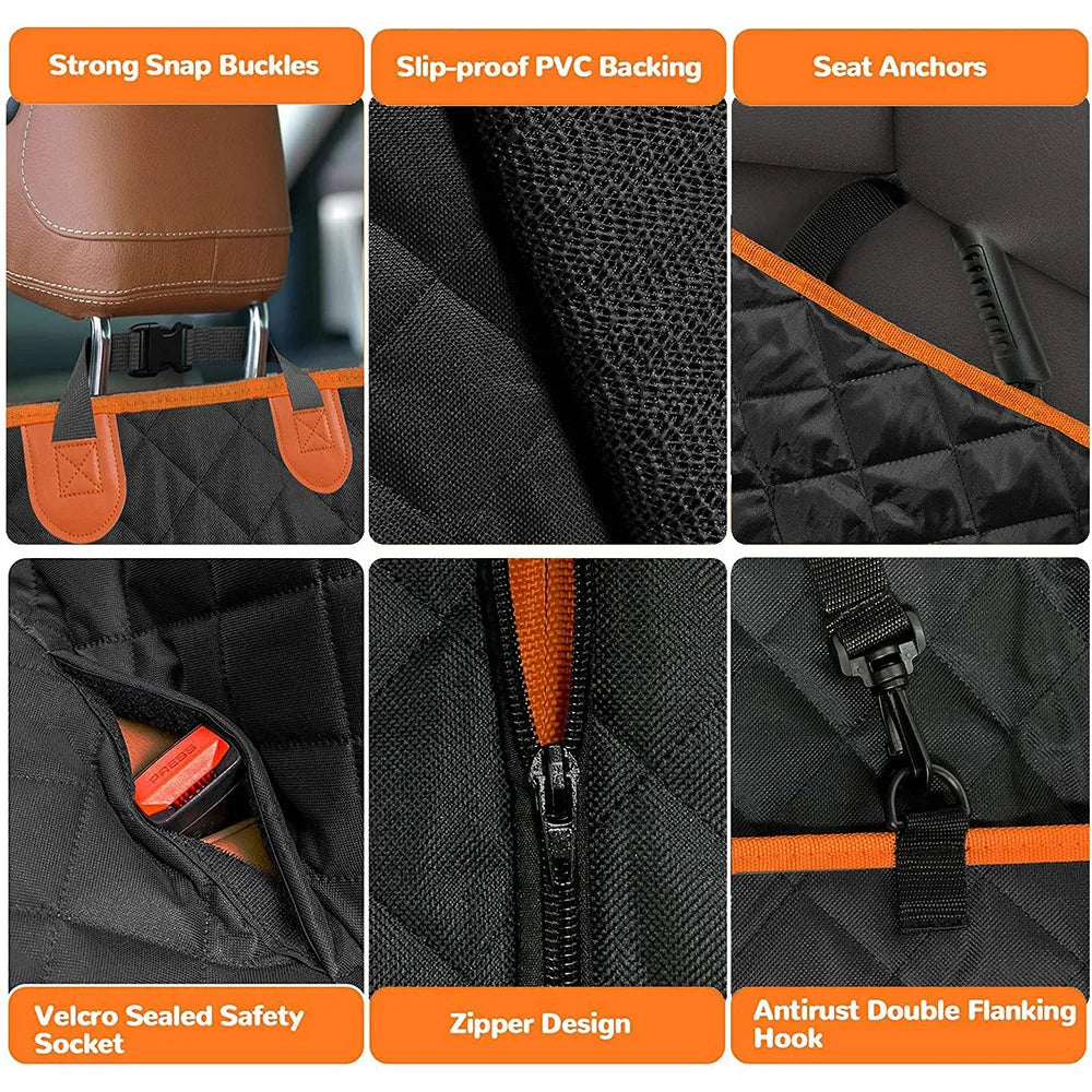 PetzNest Waterproof Dog Car Back Seat Cover