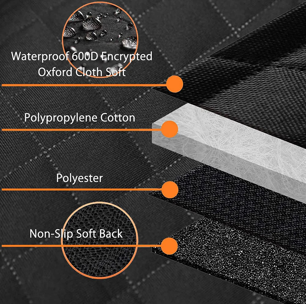 PetzNest Waterproof Dog Car Back Seat Cover